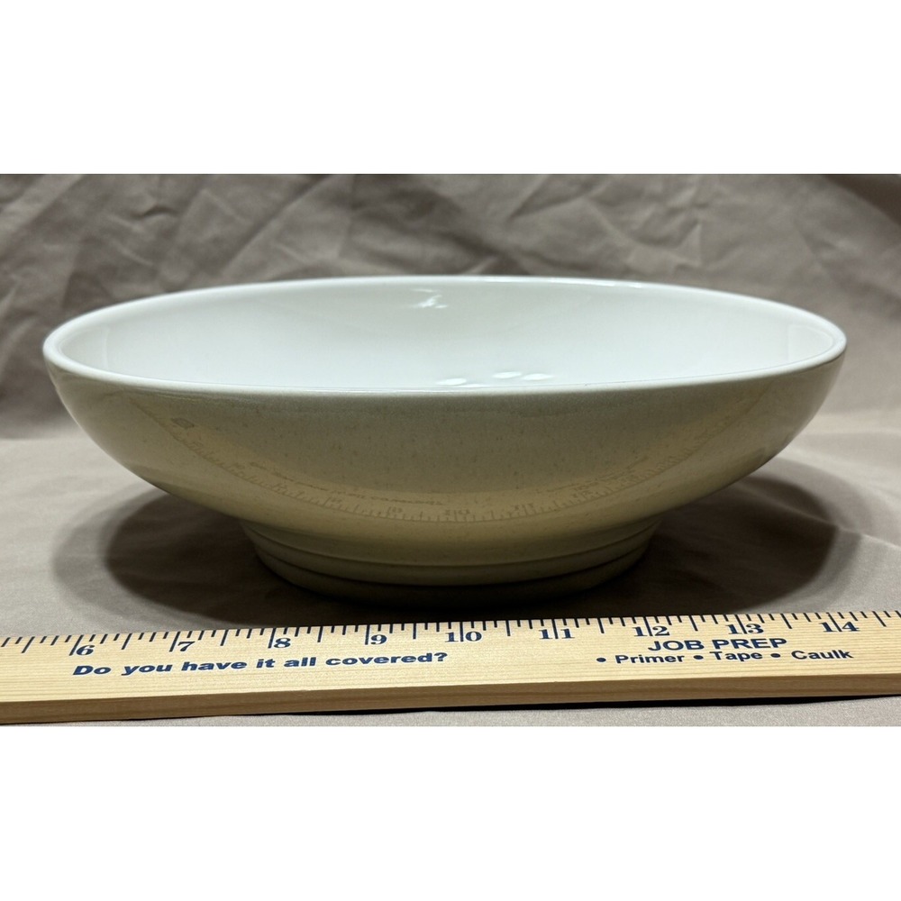 Pfaltzgraff 10" Oval Vegetable Serving Pedestal Bowl Cappuccino Off White Specks